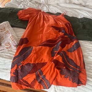 Maeve Leaf Print Dress